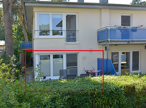 Außenansicht der Ferienwohnung Boddenblick